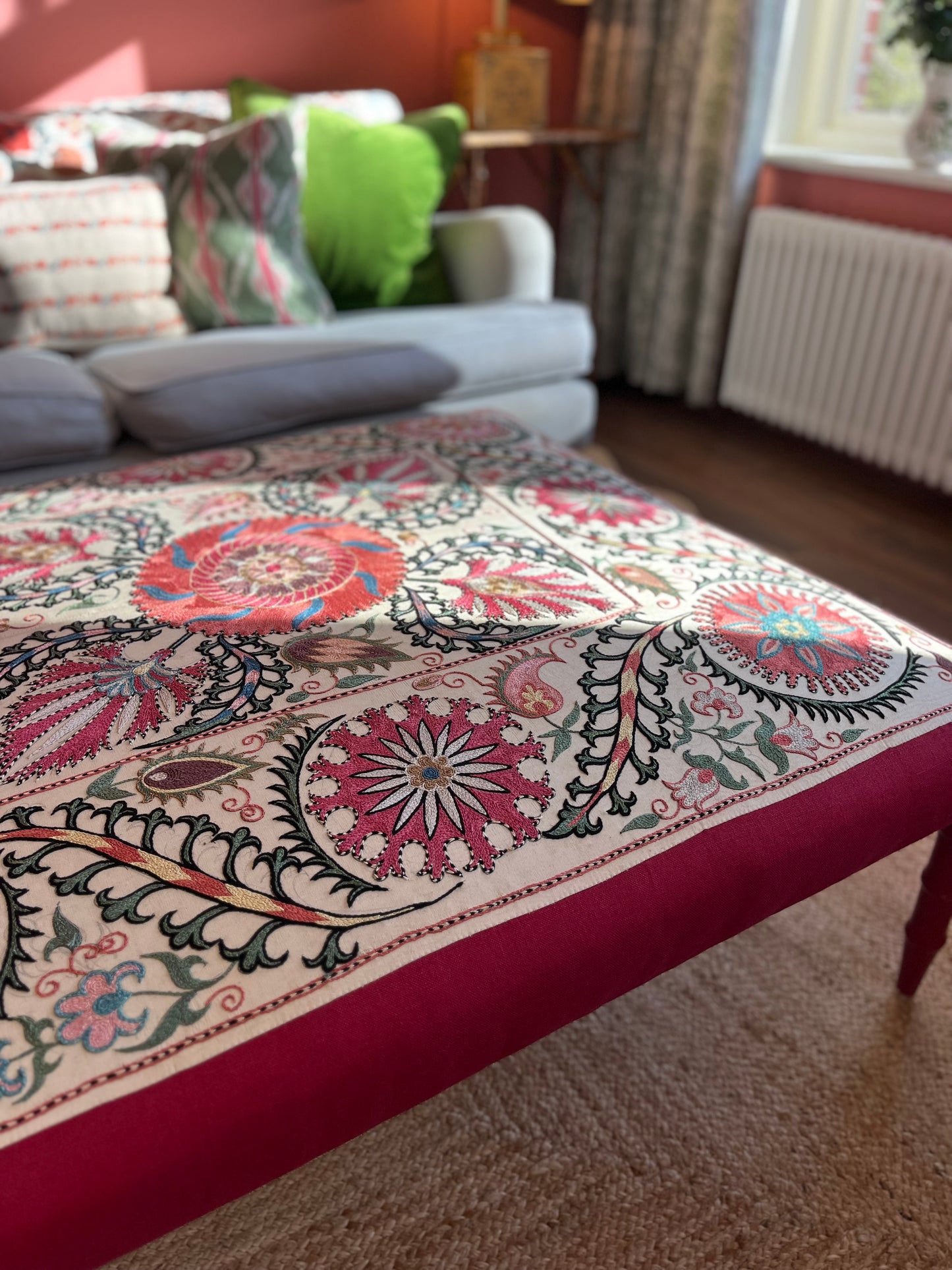 Bespoke Suzani Footstool