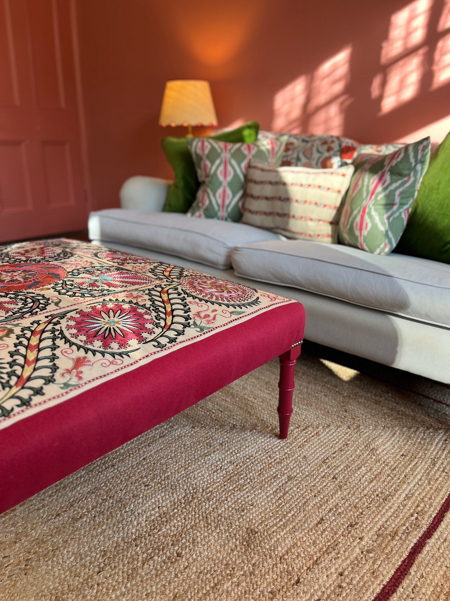 Bespoke Suzani Footstool