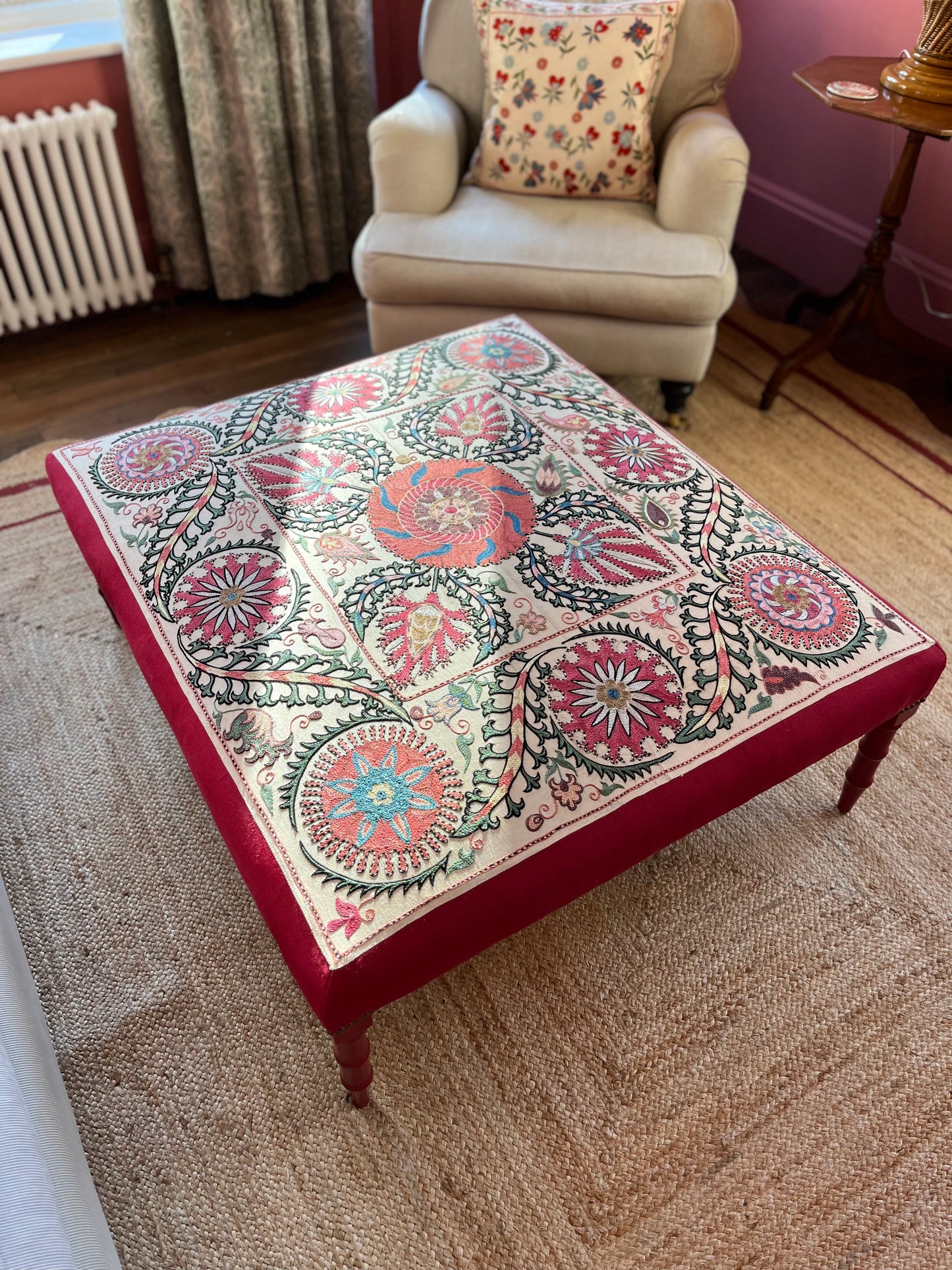 Bespoke Suzani Footstool