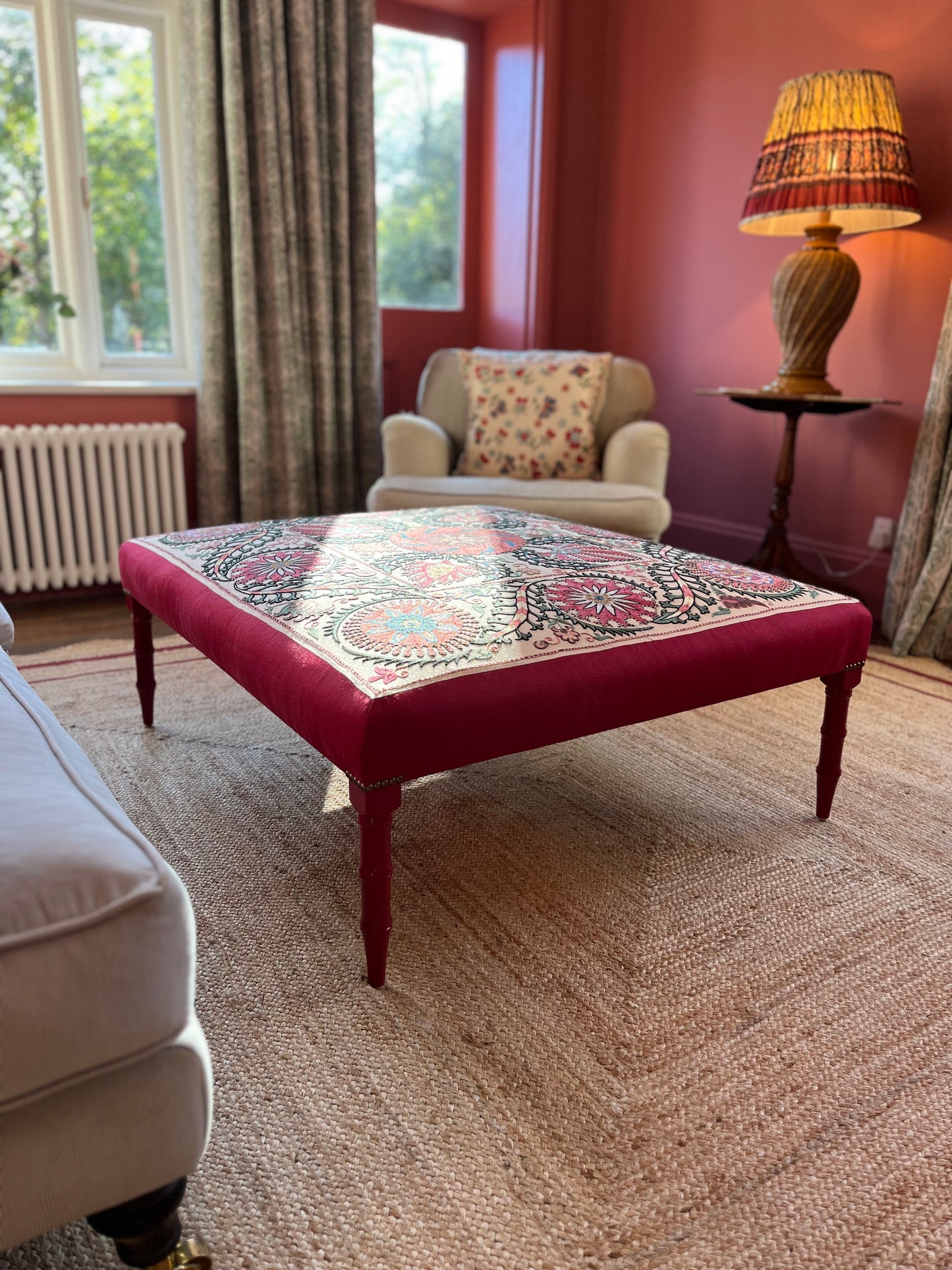 Bespoke Suzani Footstool