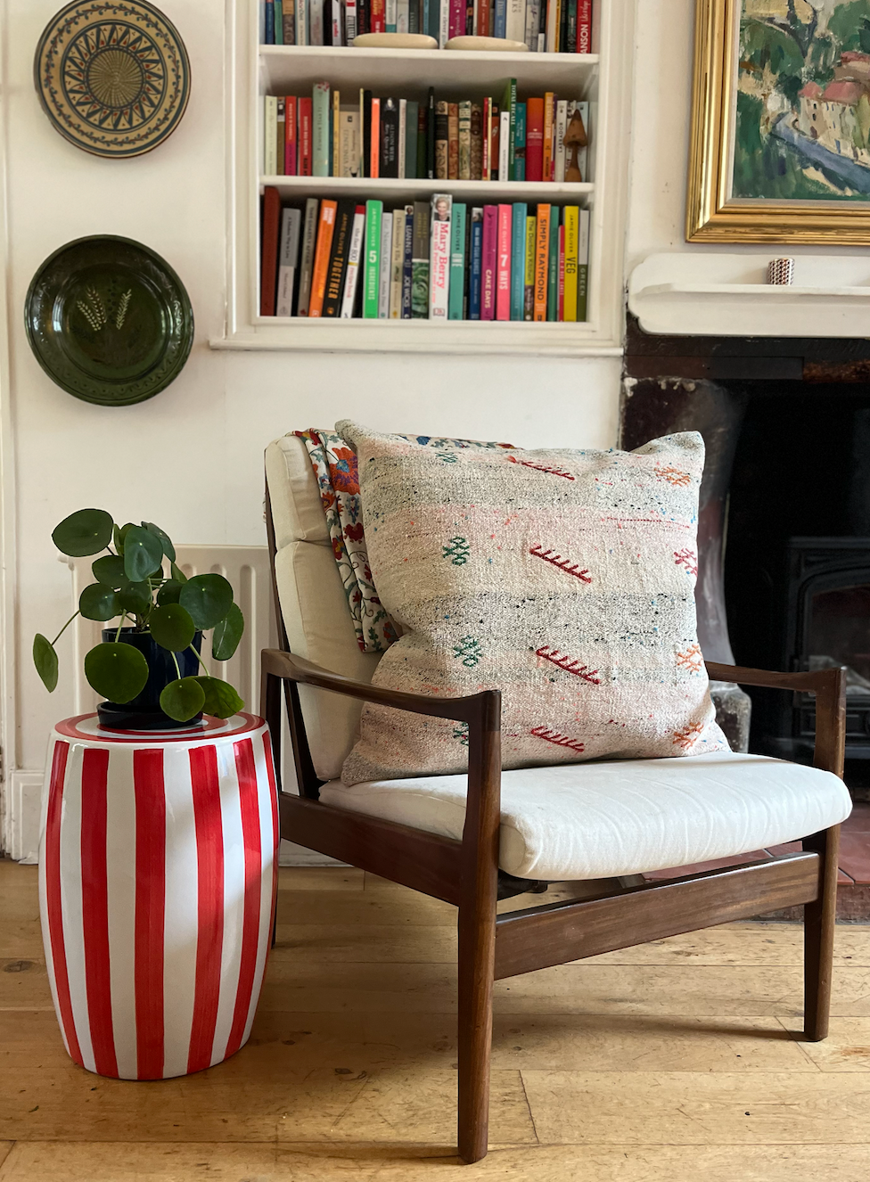 Pretty Extra Large Square Kilim Cushion