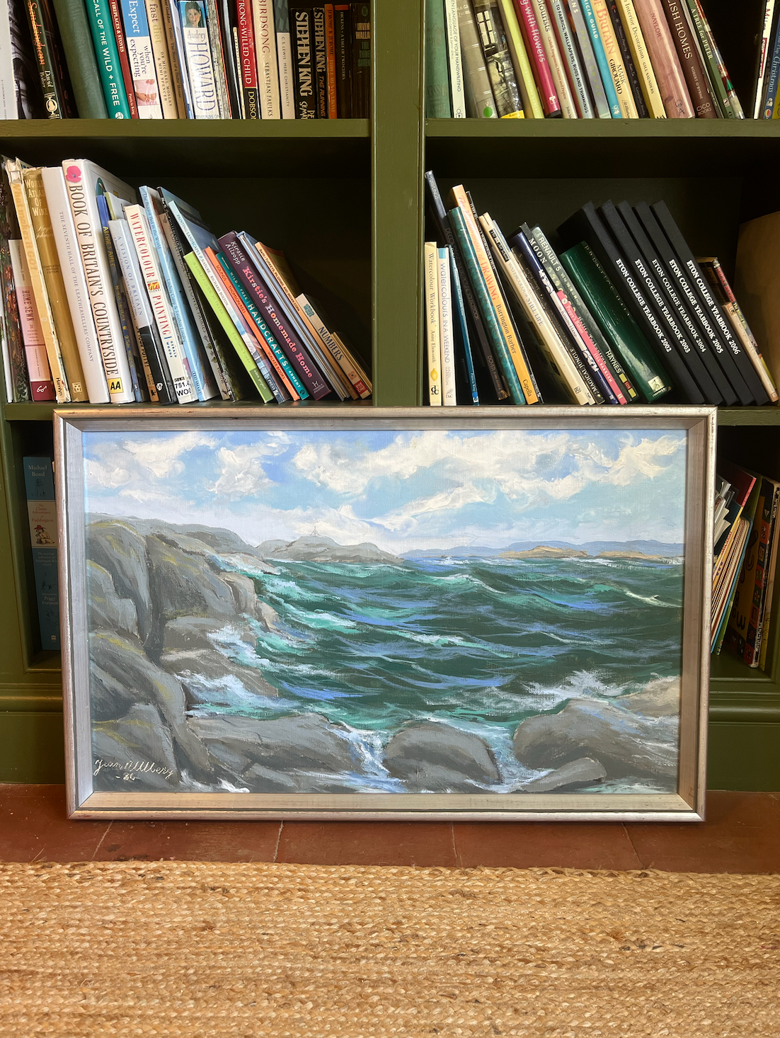 Large Textured Landscape Oil Painting by JEAN ULLBERG