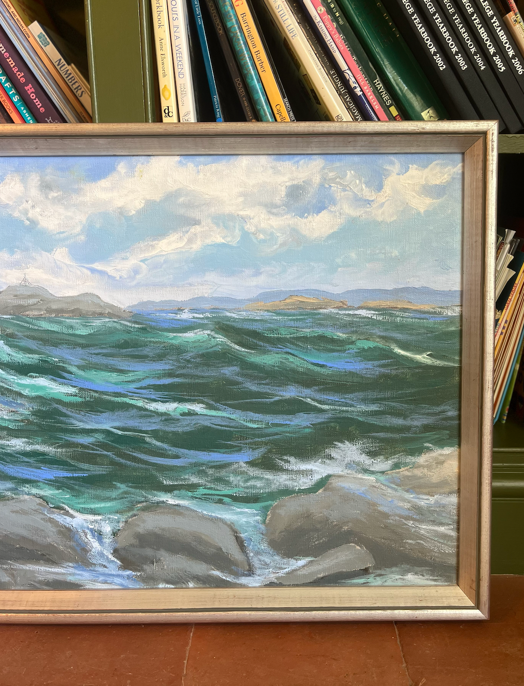 Large Textured Landscape Oil Painting by JEAN ULLBERG