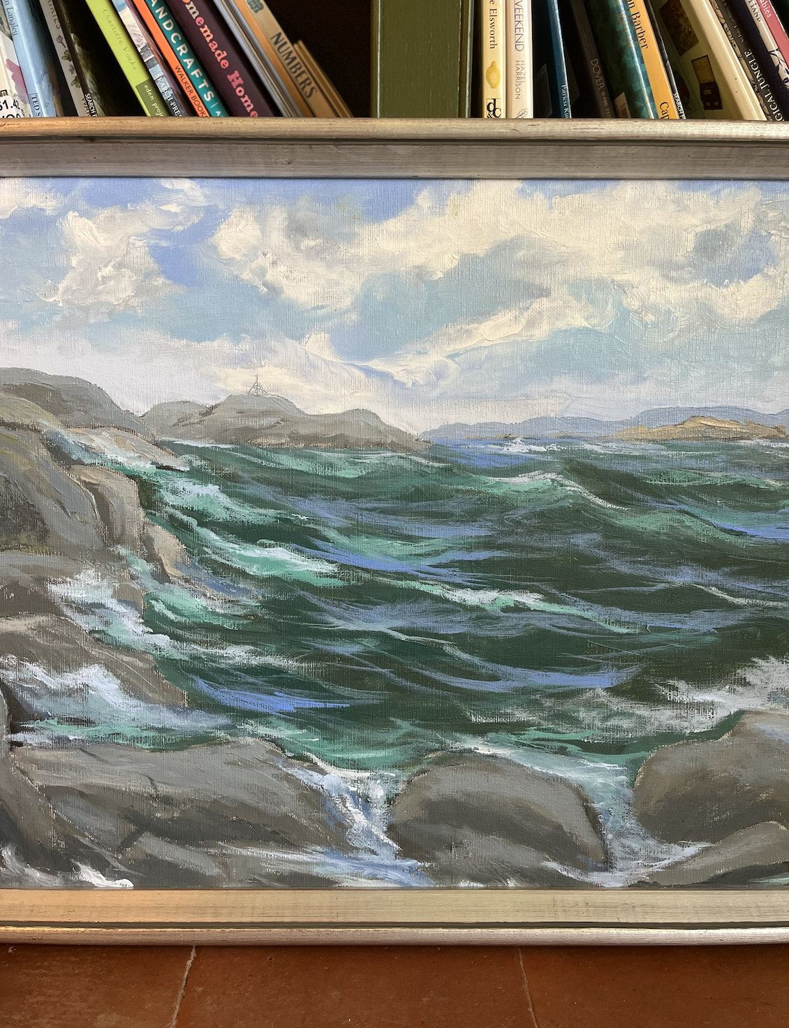 Large Textured Landscape Oil Painting by JEAN ULLBERG