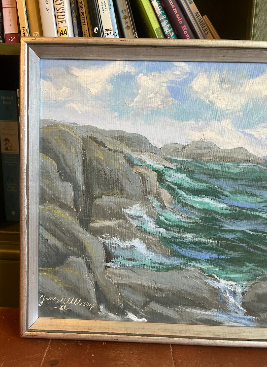 Large Textured Landscape Oil Painting by JEAN ULLBERG