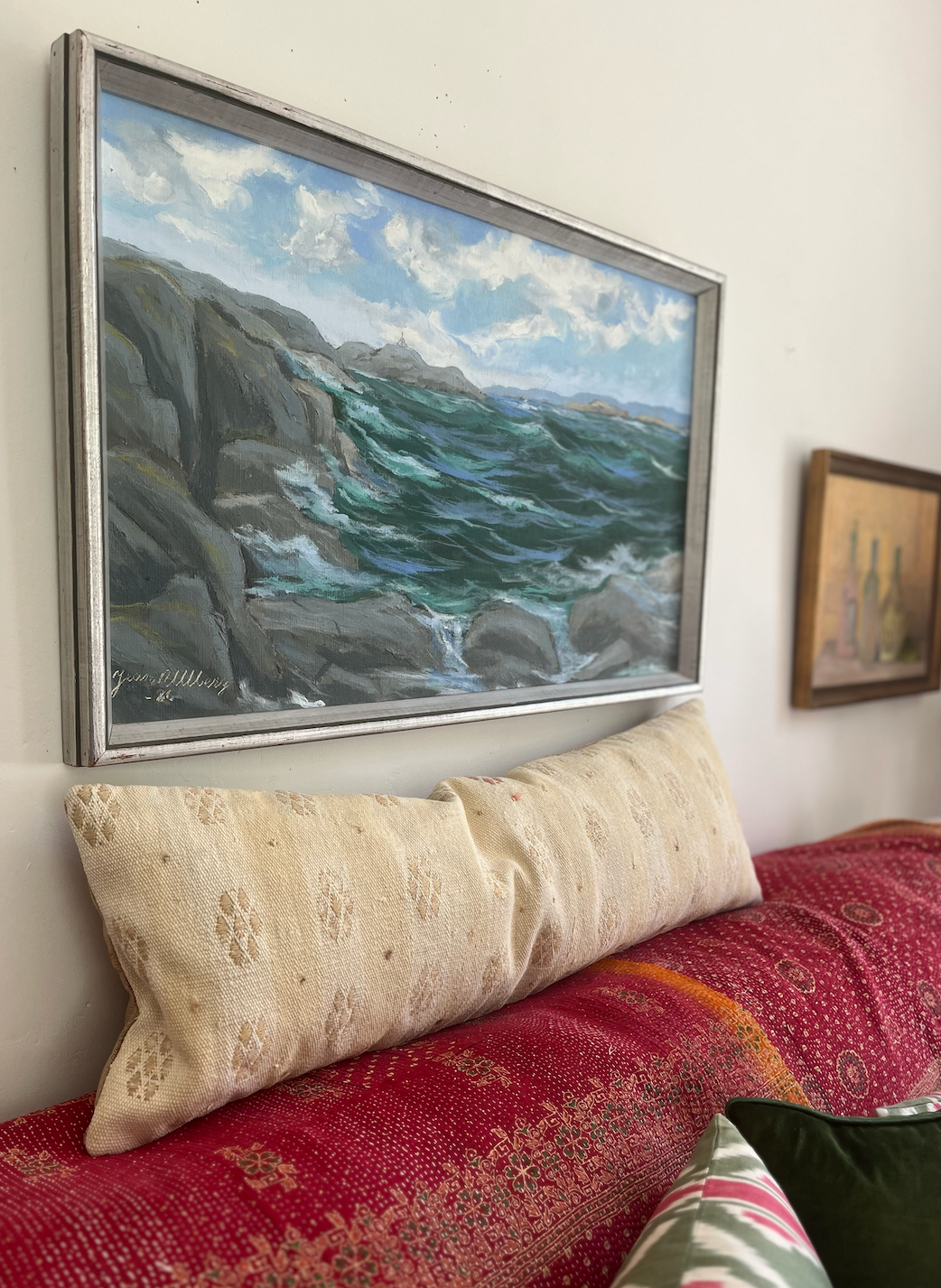 Large Textured Landscape Oil Painting by JEAN ULLBERG