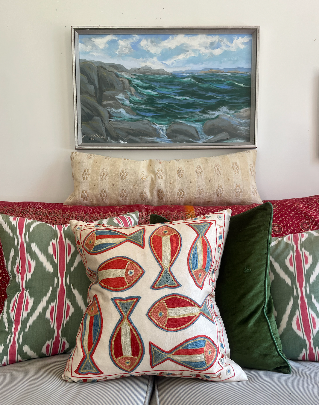 Large Textured Landscape Oil Painting by JEAN ULLBERG