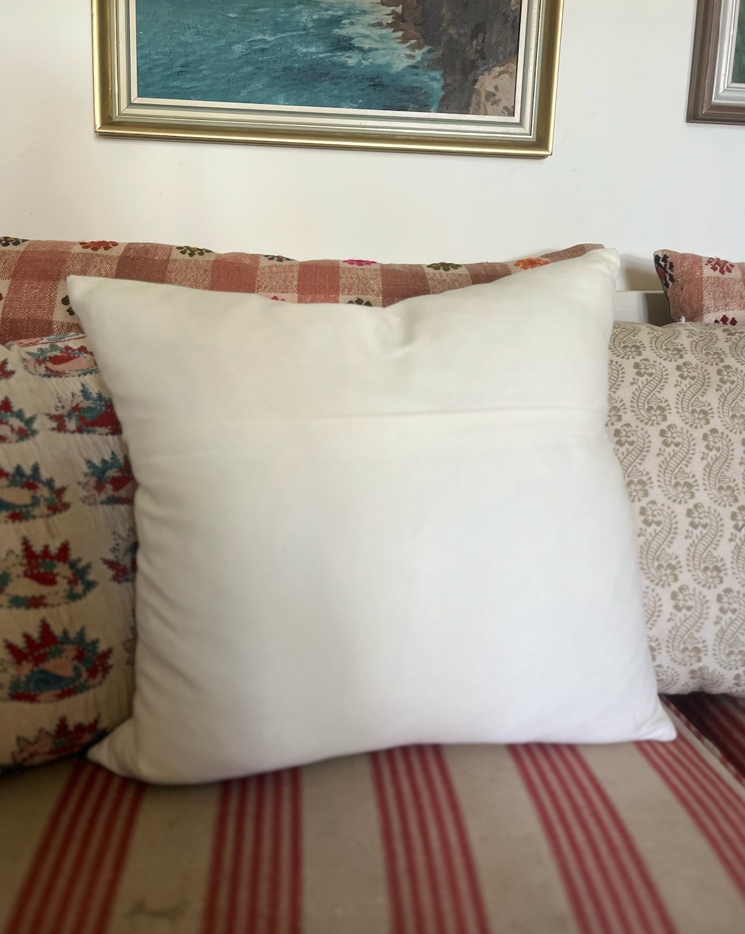 Beautiful Blue Silk Suzani Cushion