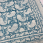 Soft Blue & White Blockprinted Cotton Tablecloth - Various Sizes