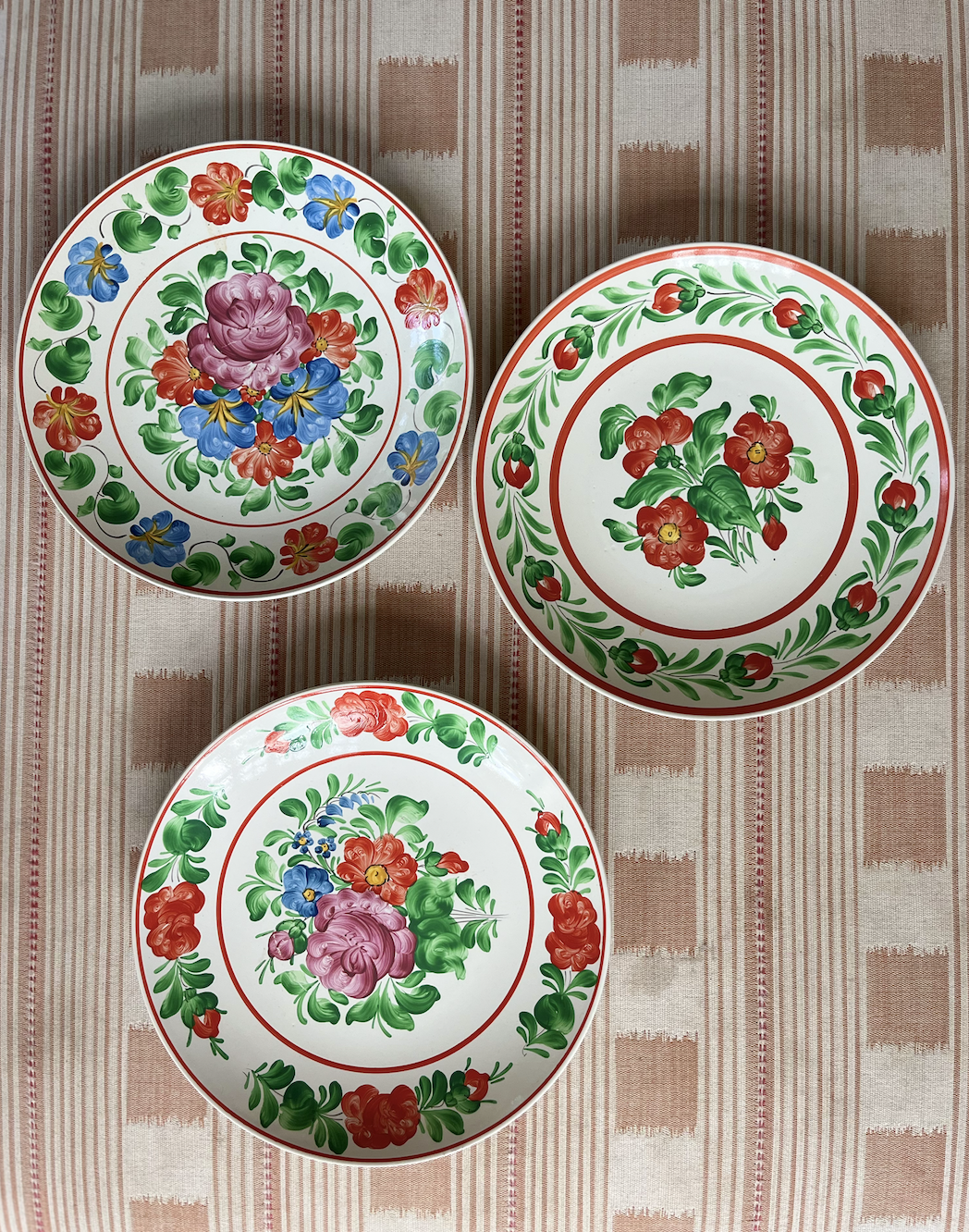 3 Set of Rare & Antique Decorative Hungarian Wall Plates