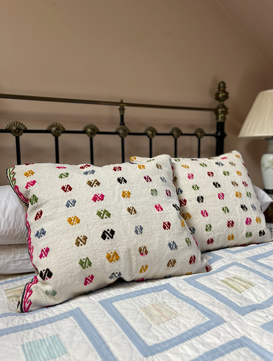 Multicoloured Chunky Large Kilim Cushion