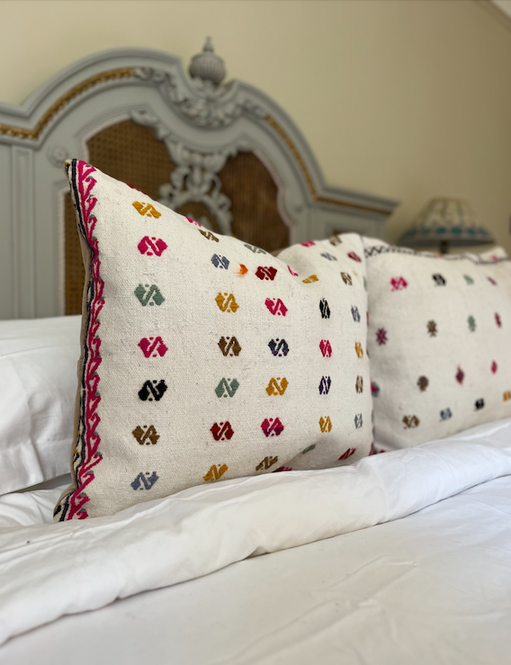 Multicoloured Chunky Large Kilim Cushion