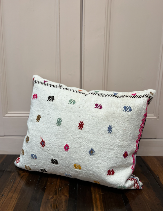 Multicoloured Chunky Large Kilim Cushion