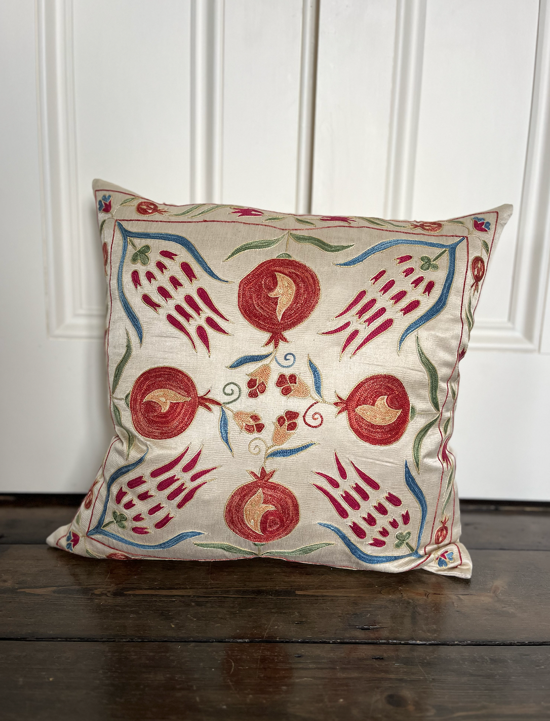 Autumnal Silk Suzani Cushion