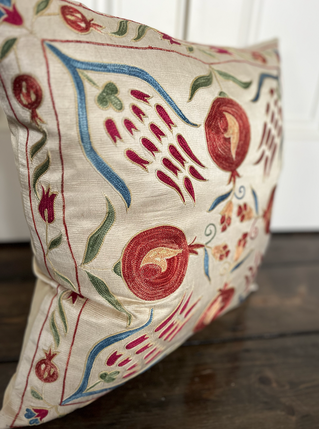Autumnal Silk Suzani Cushion