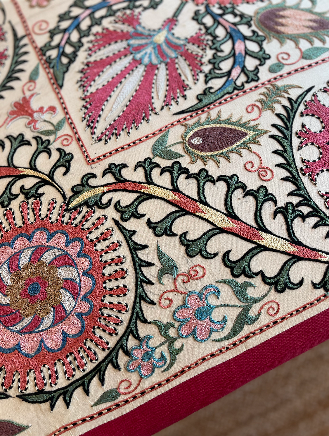 Bespoke Suzani Footstool