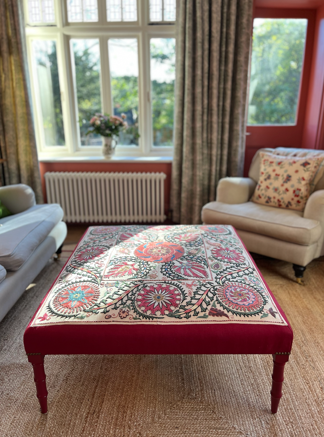 Bespoke Suzani Footstool