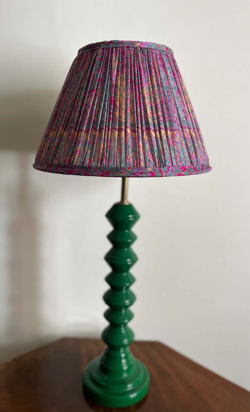 30cm Silk Sari Straight-Edge Lampshades - Various Colours