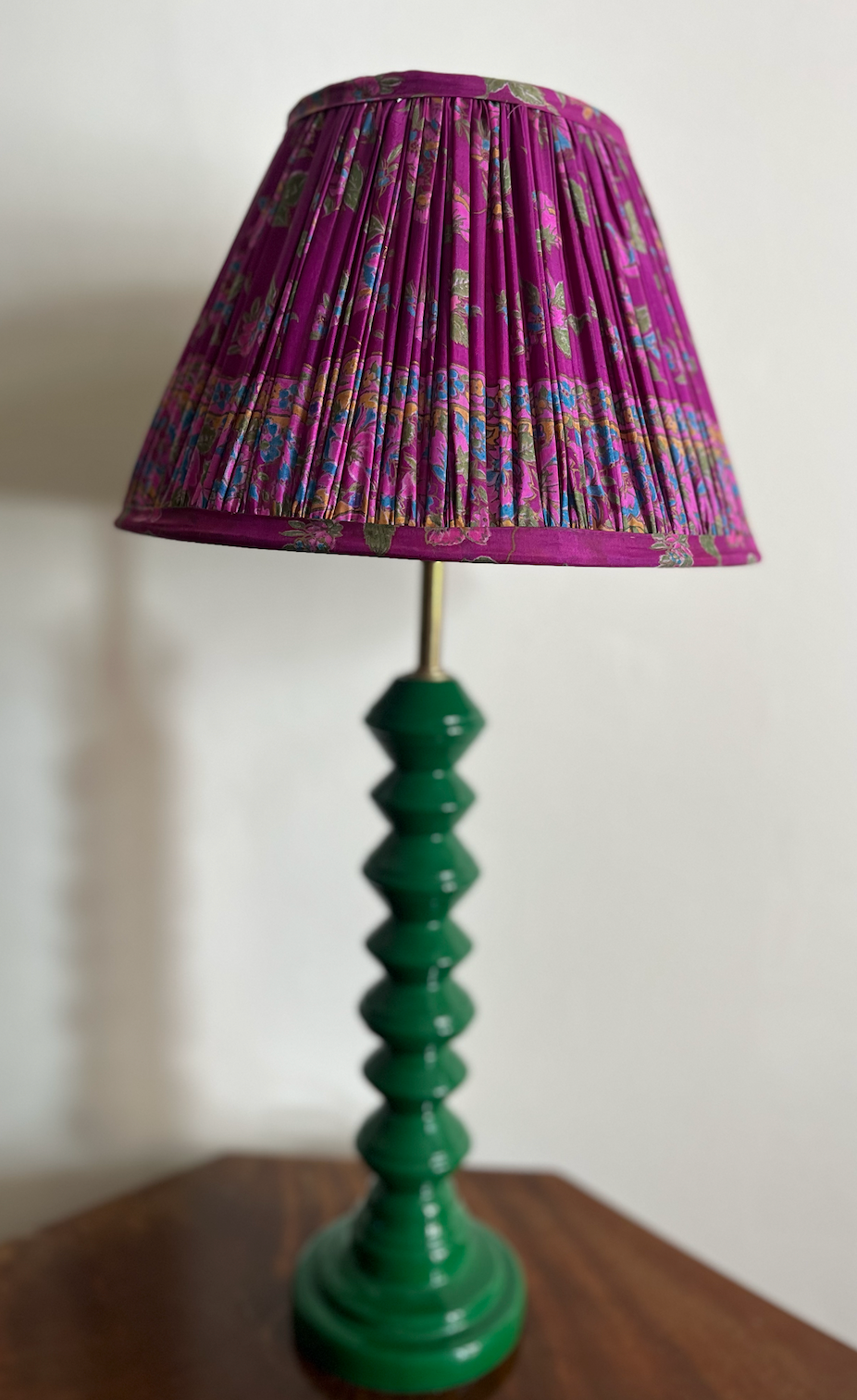 30cm Silk Sari Straight-Edge Lampshades - Various Colours