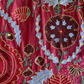 Large Vibrant Red Silk Suzani Fabric