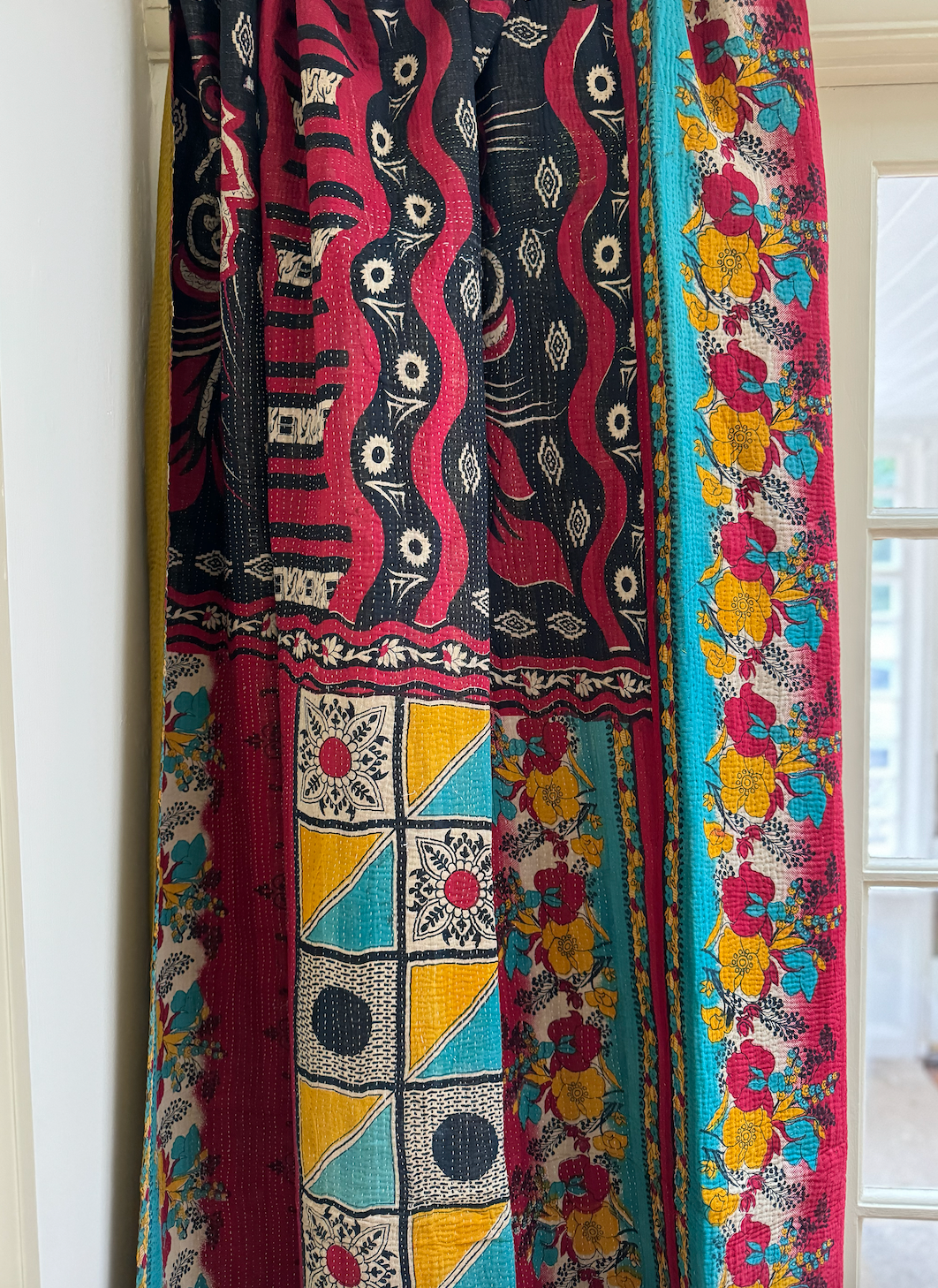 Double Sided Vintage Kantha Quilt, Bea