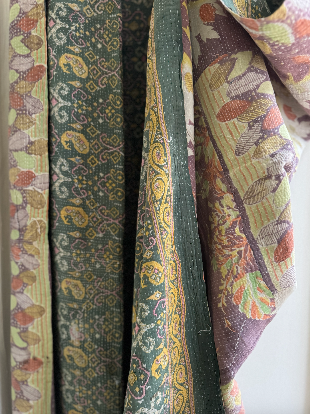 Double Sided Vintage Kantha Quilt, Betty
