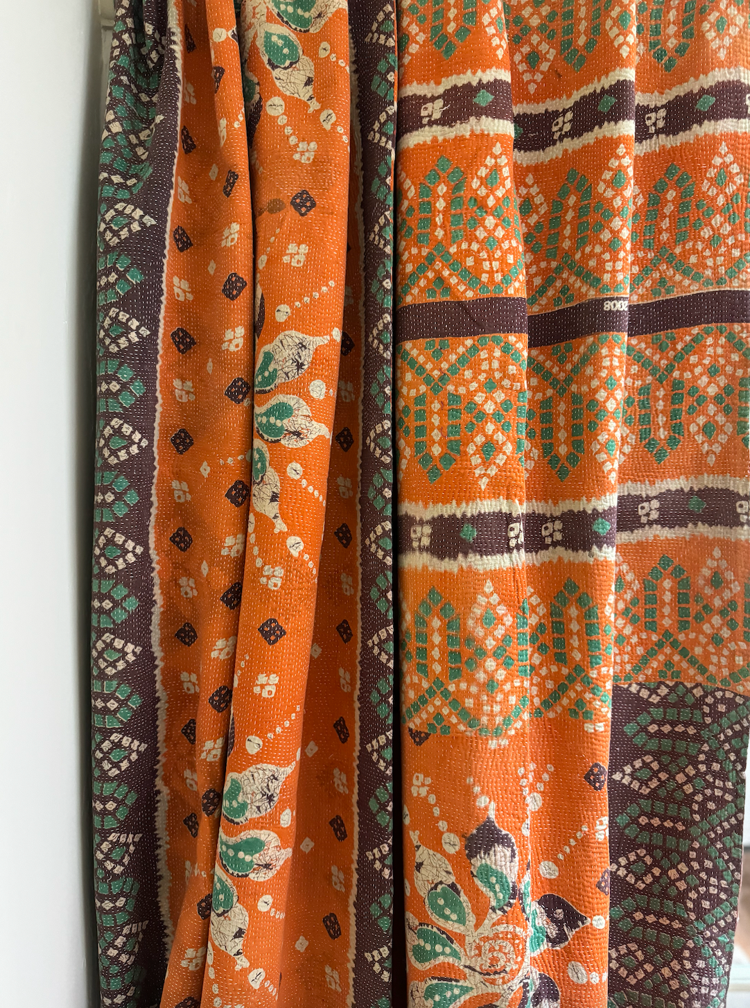 Double Sided Vintage Kantha Quilt, Carol