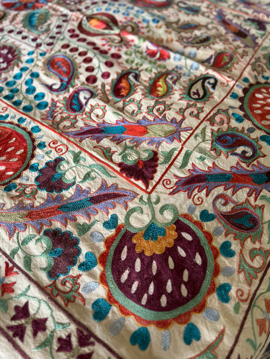 Large, Bold & Beautiful, Multicoloured Suzani Fabric