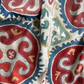 Bold Blue & Red 70's Vibe Medium Suzani Fabric