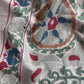 Soft Green and Blue Toned Medium Suzani Fabric