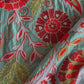Bold Blue, Green & Red Suzani Fabric, Extra Large