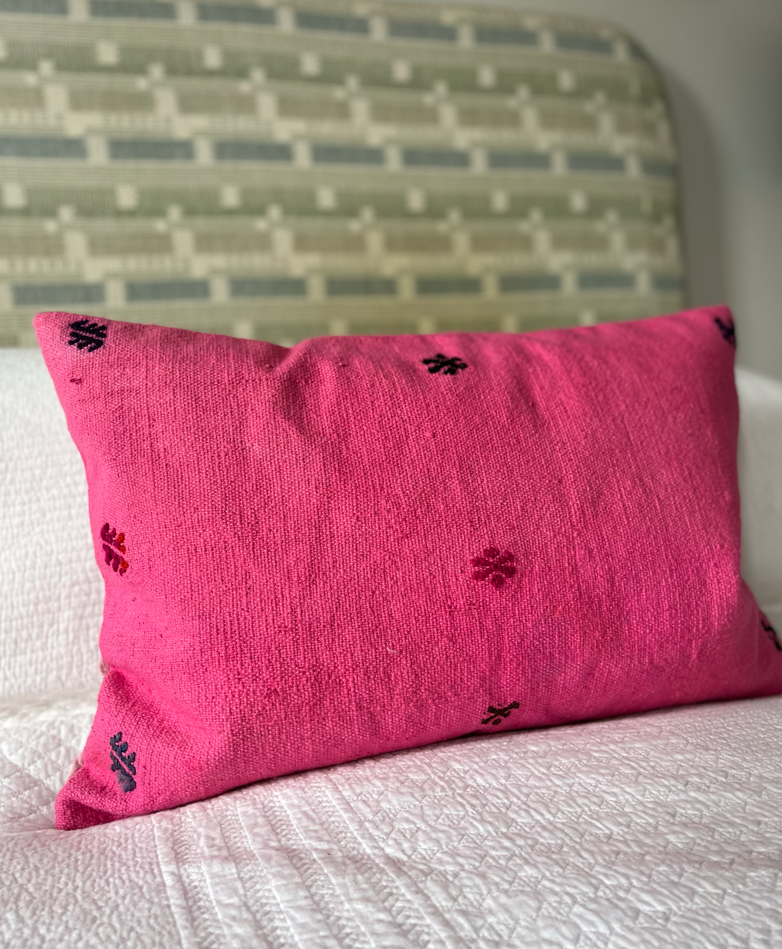 Bright Pink Kilim Cushion