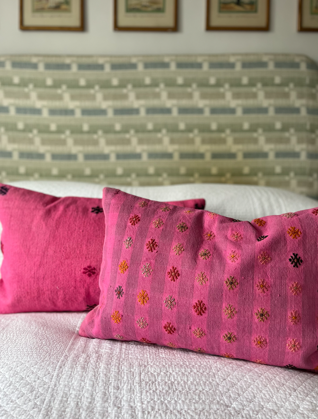 Bright Pink Kilim Cushion