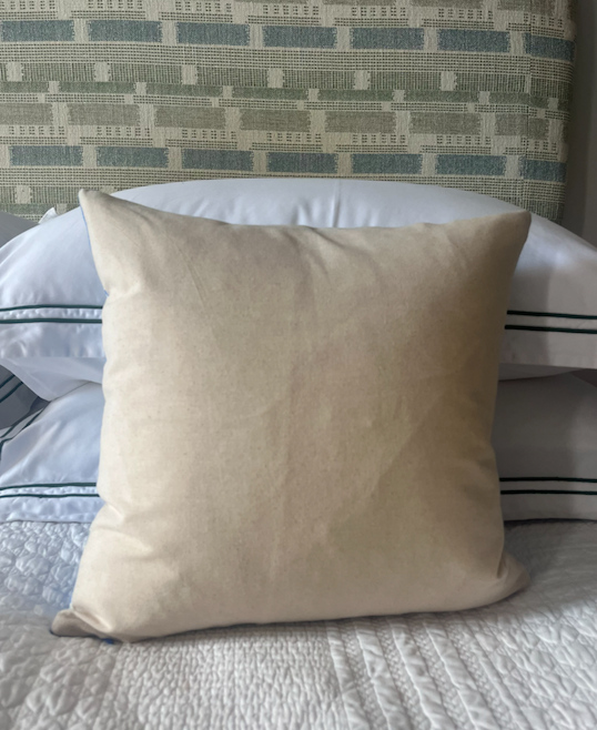 Soft Blue Cotton Ikat Cushion