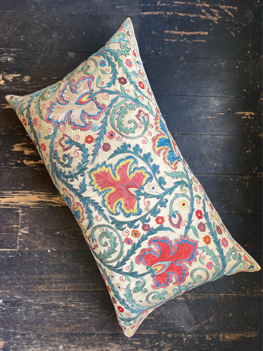 Large Silk Suzani Cushion