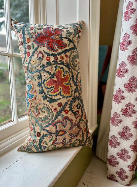 Large Silk Suzani Cushion