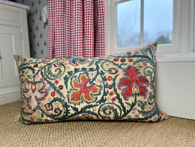 Large Silk Suzani Cushion