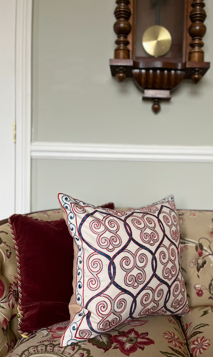 Beautiful Blue Unique Suzani Cushion