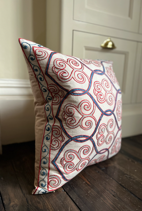 Beautiful Blue Unique Suzani Cushion