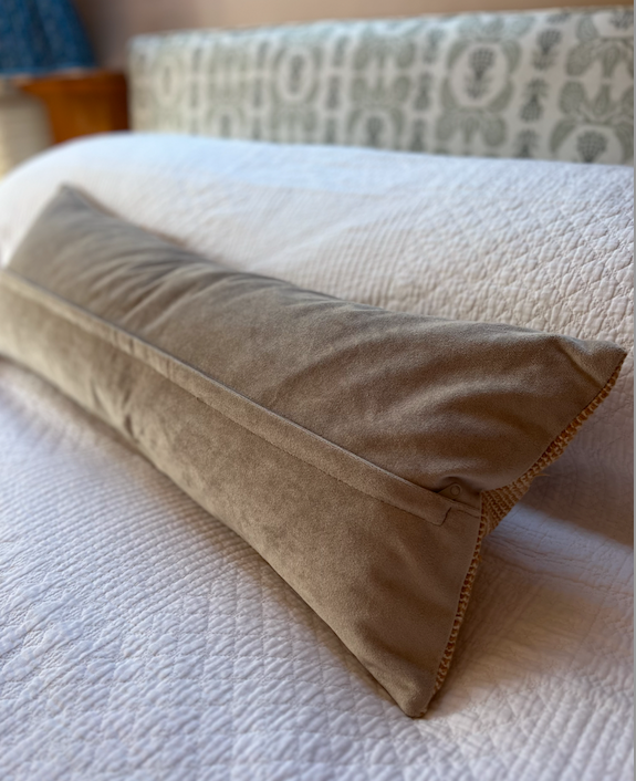 Daisy Design Orange & Black Bolster Kilim Cushion