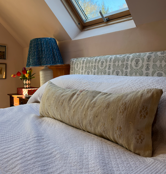 Soft & Neutral Creamy Bolster Kilim Cushion