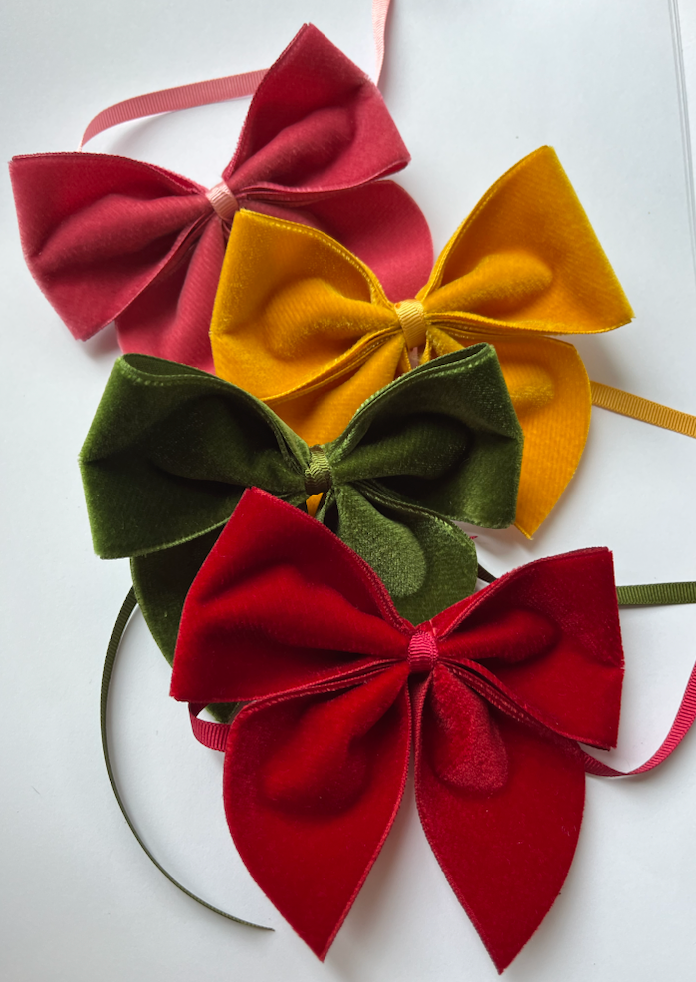 Velvet Bow Napkin Ring Various Colours
