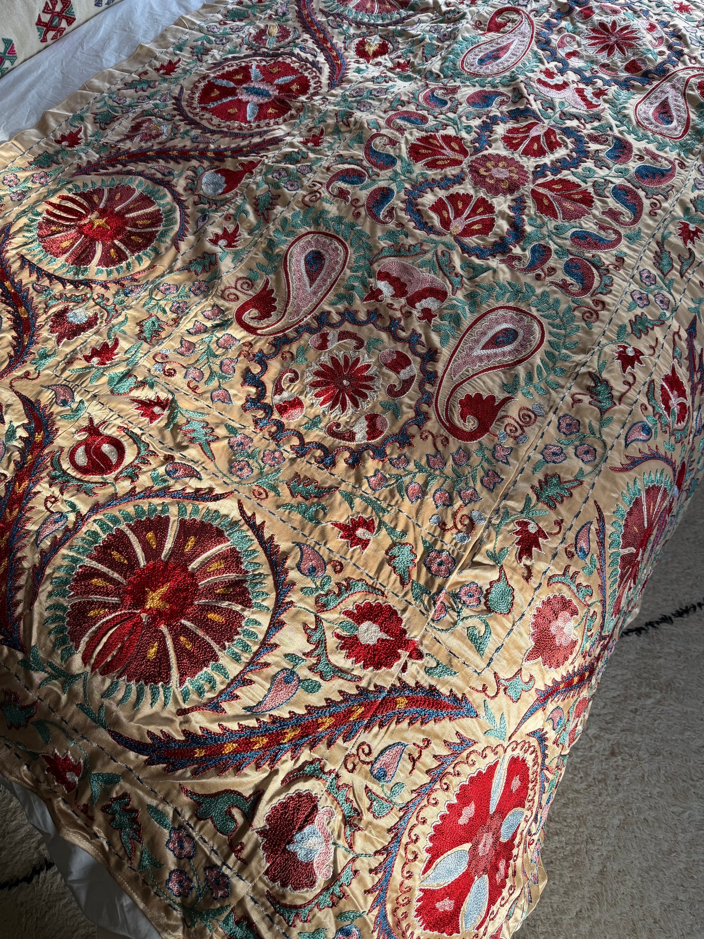 Stunning Silk Large Suzani Fabric