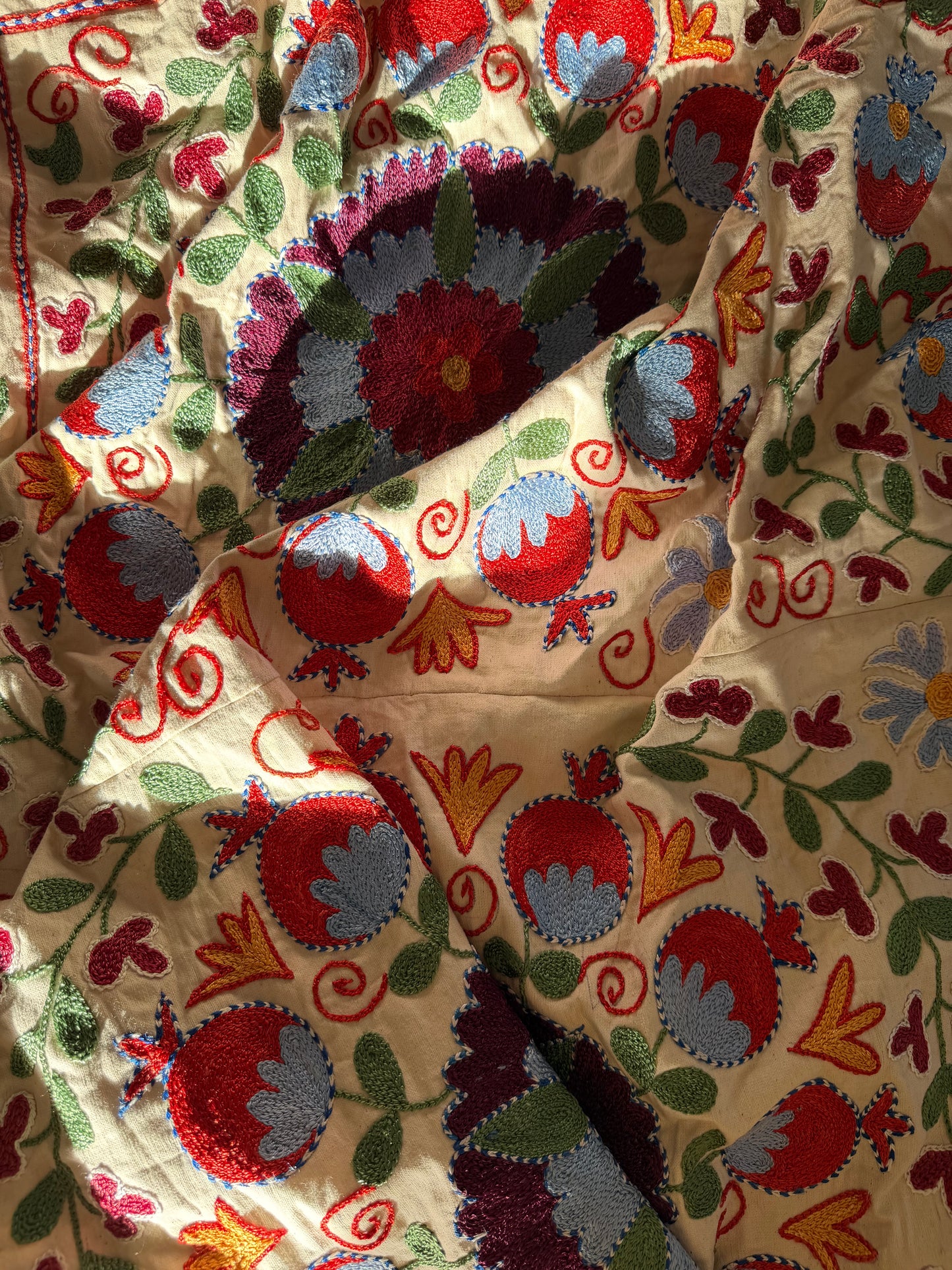 Bold Multicoloured Large Suzani Fabric