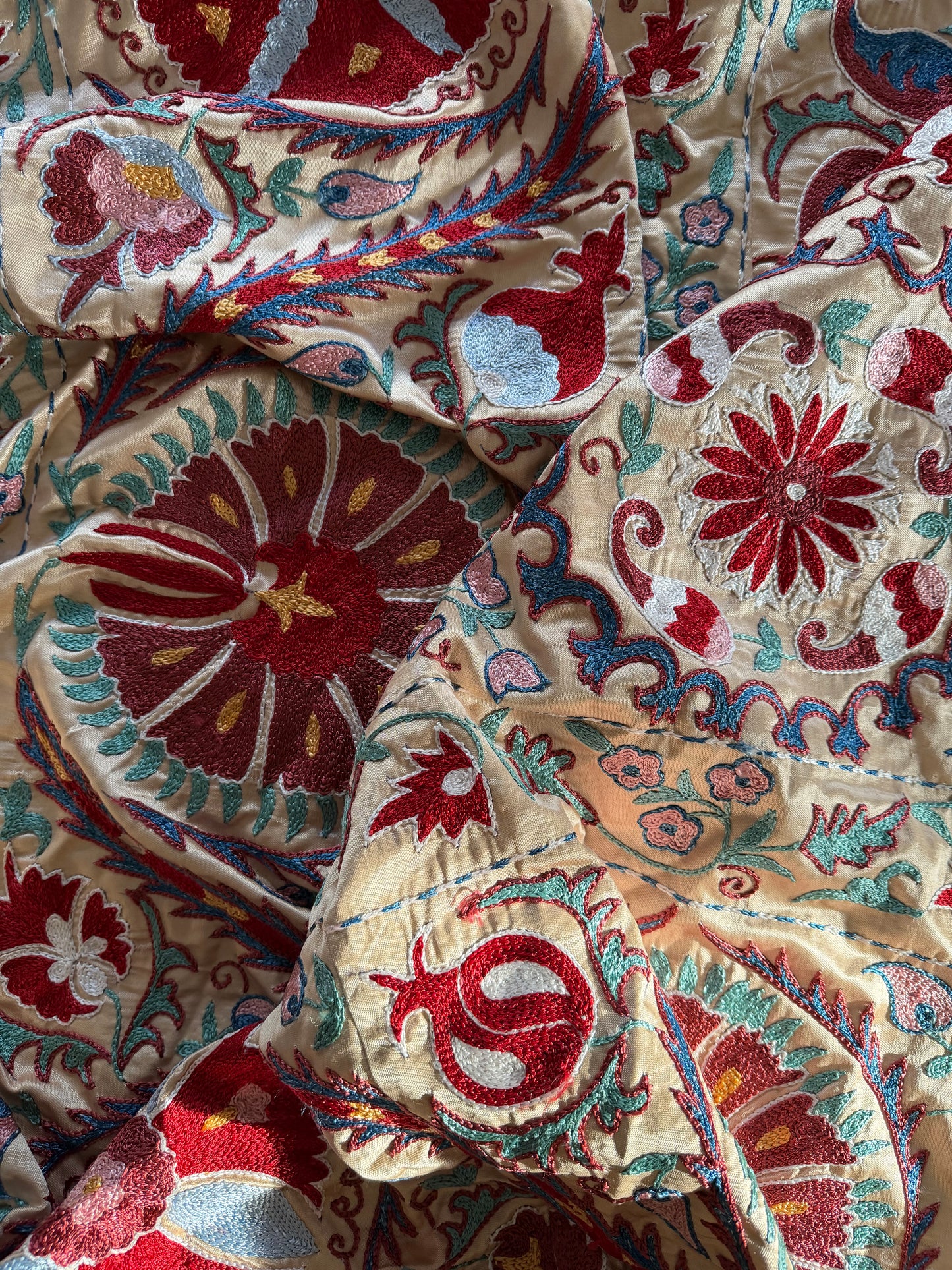 Stunning Silk Large Suzani Fabric