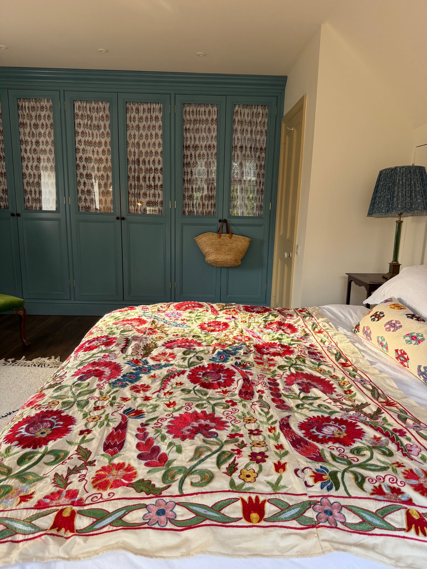 Vibrant Multicoloured Large Suzani Fabric