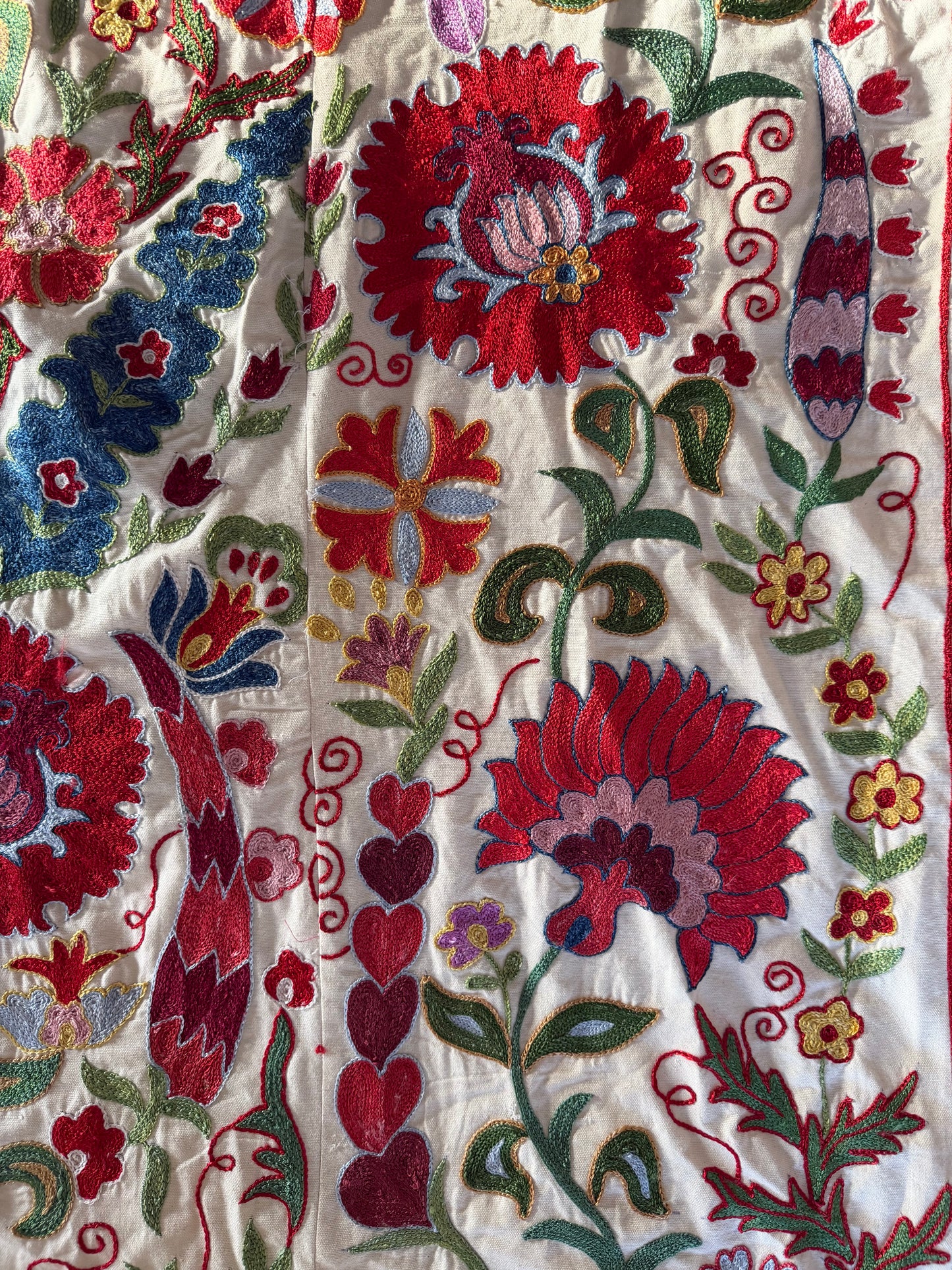Vibrant Multicoloured Large Suzani Fabric