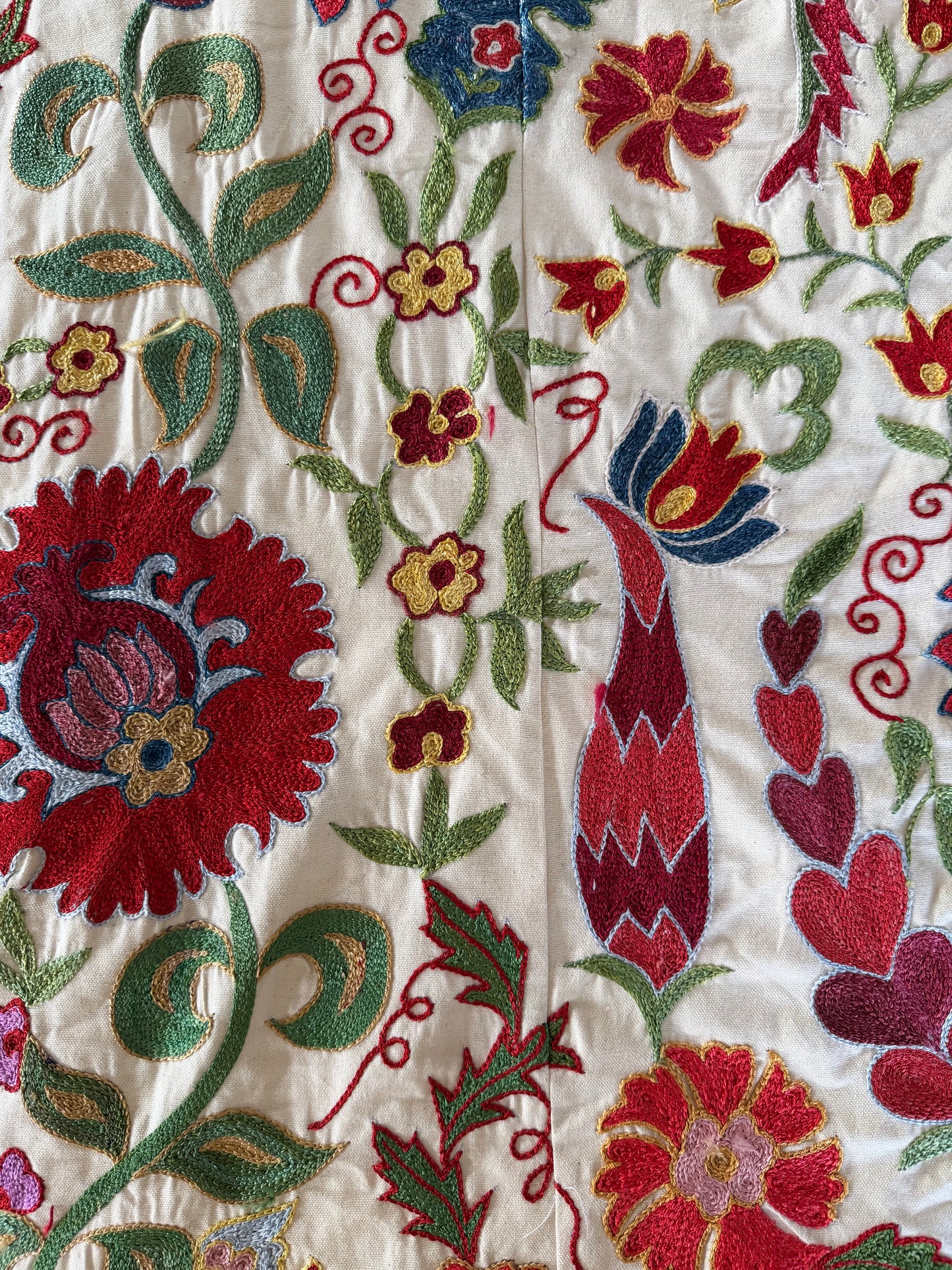 Vibrant Multicoloured Large Suzani Fabric