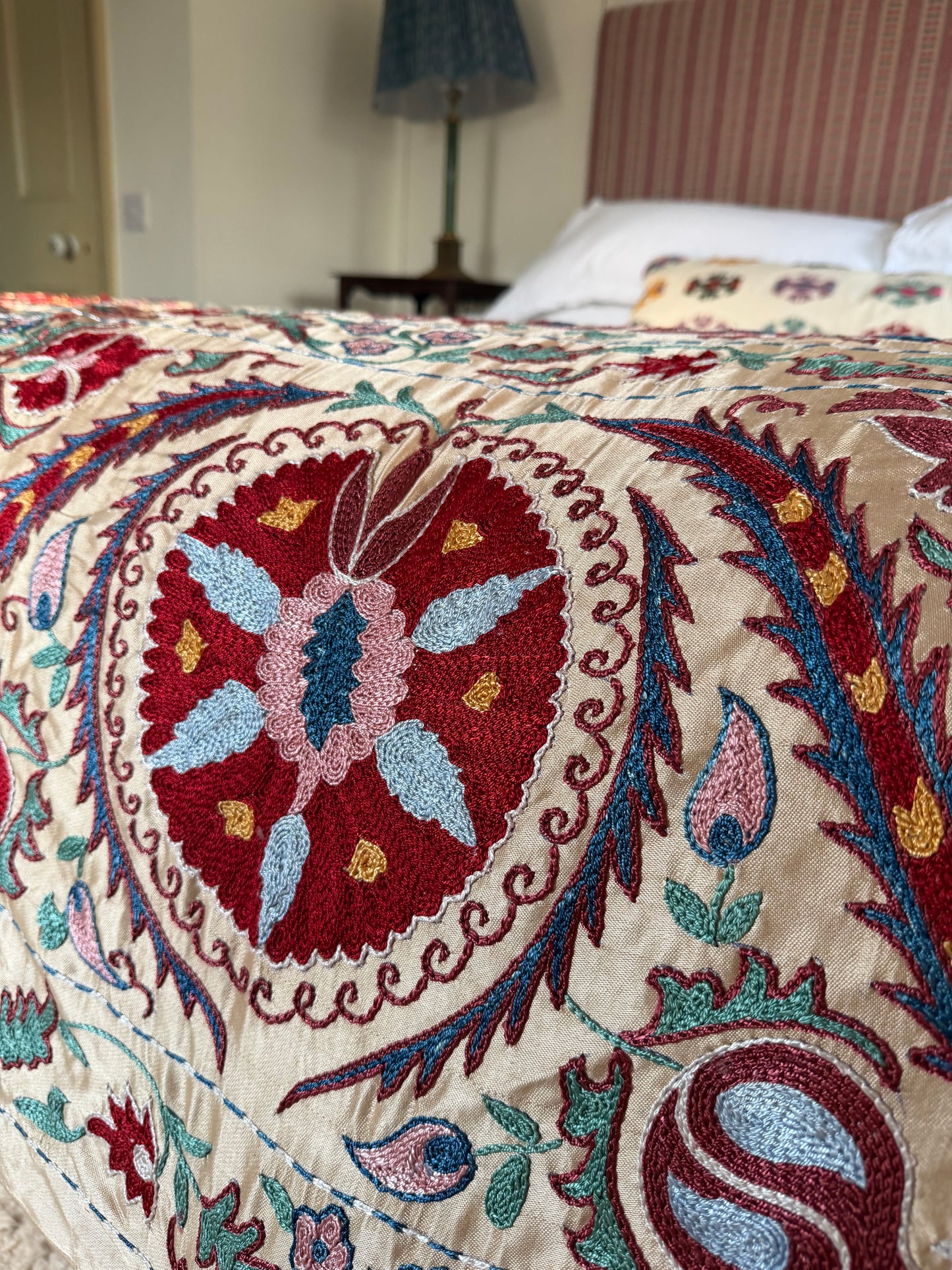 Stunning Silk Large Suzani Fabric