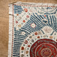 Red Medallion & Radiating Blue Leaf Suzani, Medium